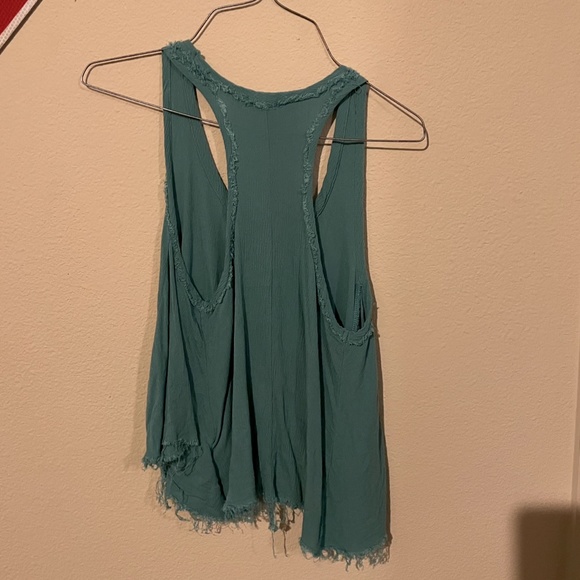 blue tank top stringy bottom - Picture 2 of 5